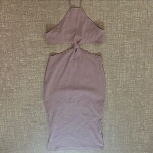 Purple cut out dress